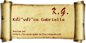 Kövécs Gabriella névjegykártya