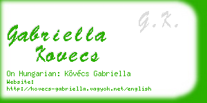 gabriella kovecs business card