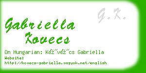 gabriella kovecs business card